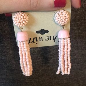 tassel earrings in blush